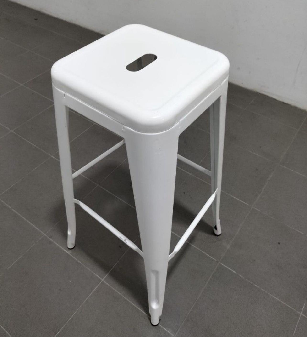 Steel Stool – White